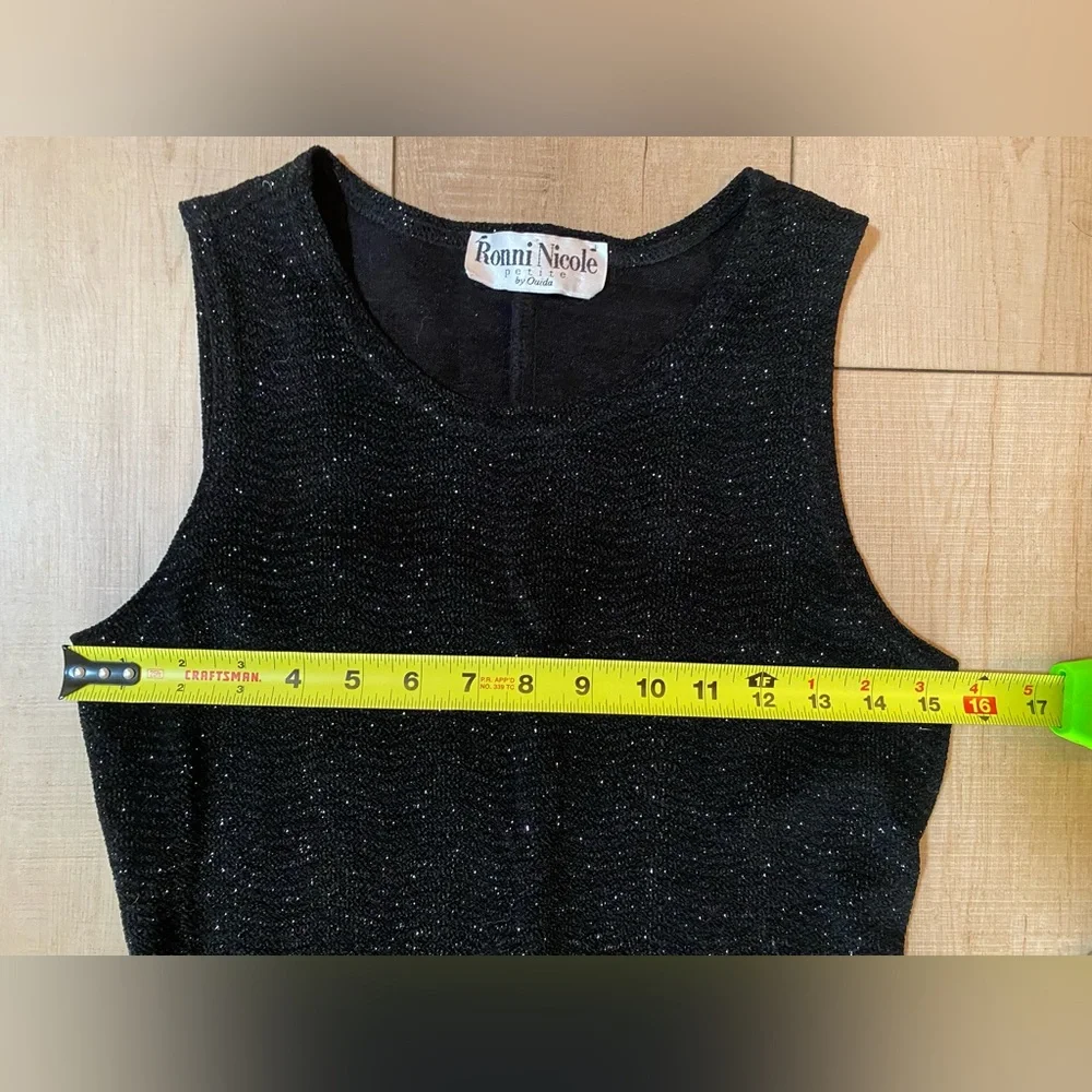 Sparkly Ronni Nicole Black Sparkly Dress Knit Dress | Size SP - Picture 4 of 13